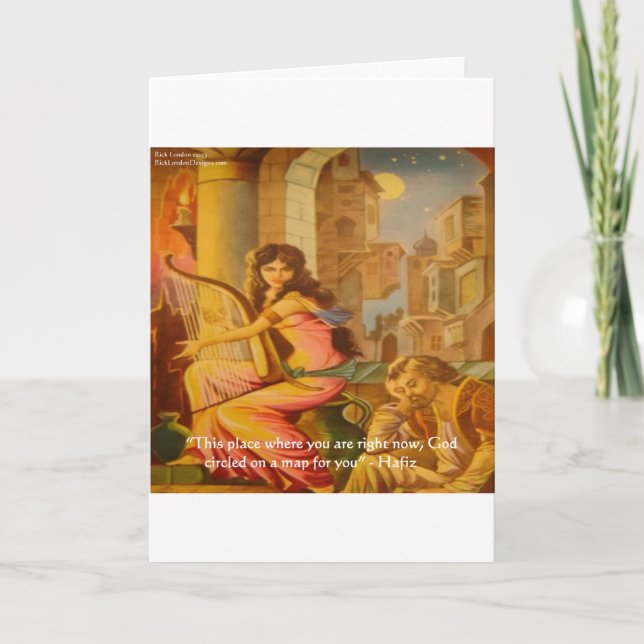 Hafiz-Zitat "Gottes Zirkel" Karte (Vorderseite)