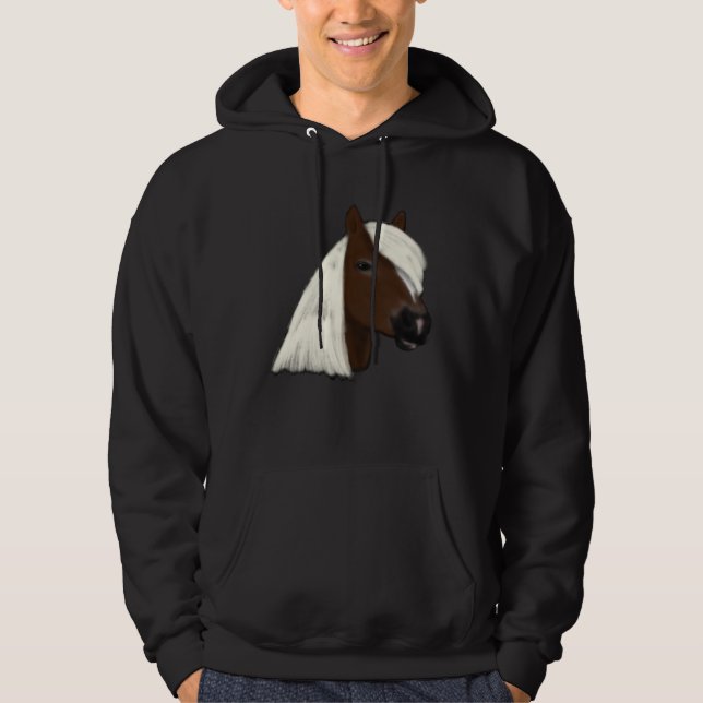 Haflinger Horse Head Cute Horse Rider Hoodie (Vorderseite)
