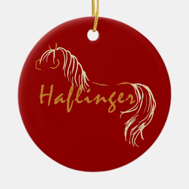 Haflinger Keramik Ornament (Vorne)