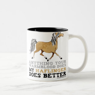 Haflinger machen es besser zweifarbige tasse