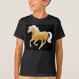 Haflinger Palomino-Pony scherzt dunklen T - Shirt