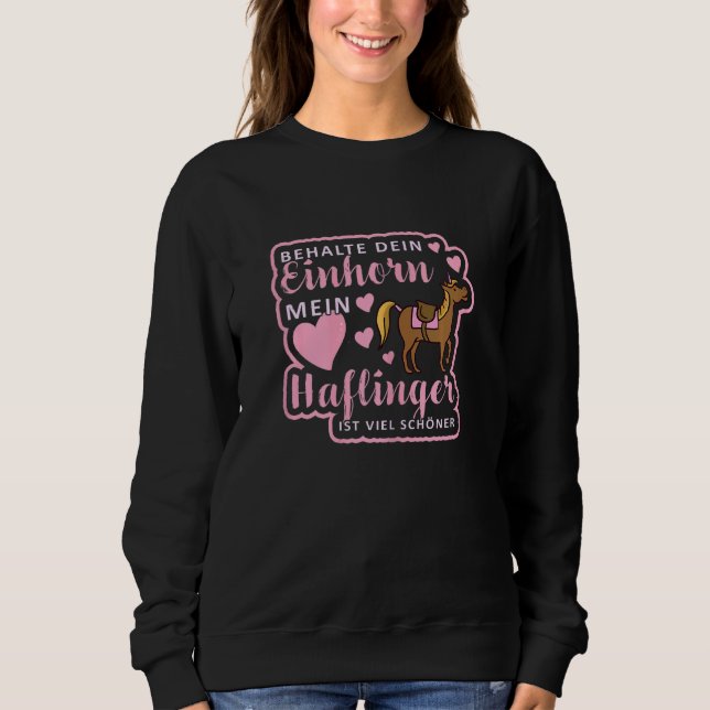 Haflinger Pferd für Reitmädchen Sweatshirt (Vorderseite)