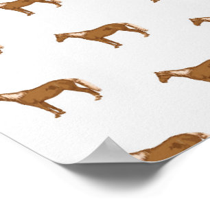 Haflinger Pferd Reitsport Malerei Tiere Liebhaber Poster