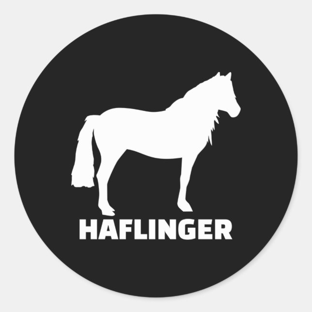 Haflinger Pferd Runder Aufkleber (Vorderseite)