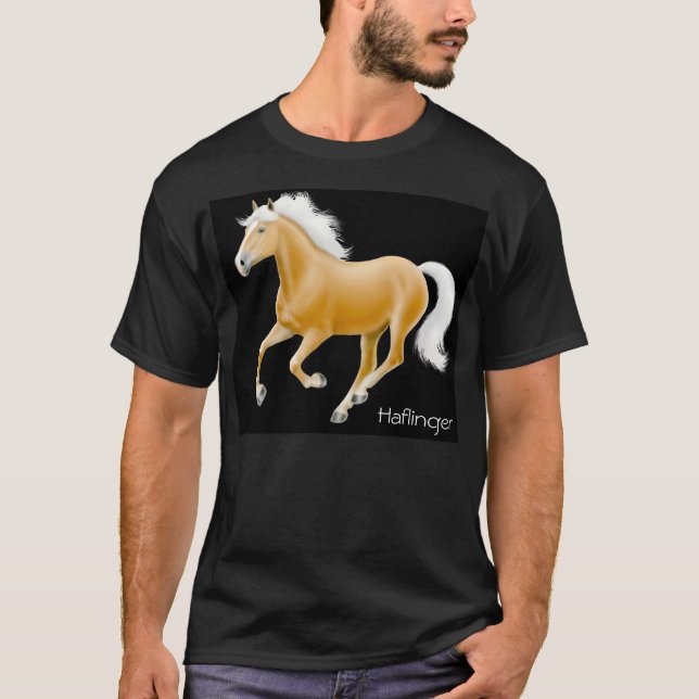 Haflinger Pferdedunkelheits-T - Shirt (Vorderseite)