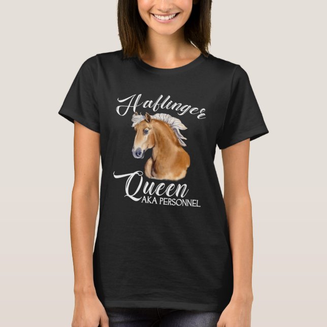 Haflinger Queen Aka Personnel Haflinger Pferd T-Shirt (Vorderseite)