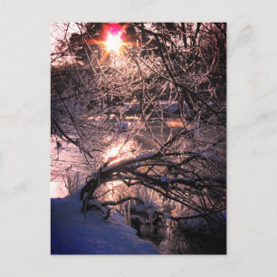 Hafren / Severn im Winter Postkarte