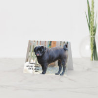 "Haften Sie heraus Ihre Zunge-" Mops-Karte