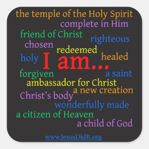 Haften Sie überall, um sich an Ihre Identität in Quadratischer Aufkleber