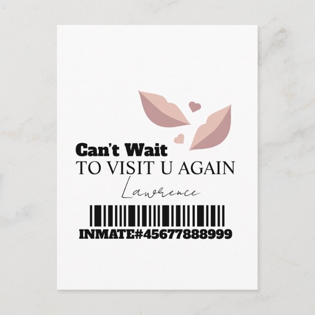 Haftkarten für Besuche aus der Ferne Postkarte (Vorderseite)