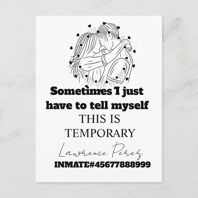 Haftkarten Lange Distanz Süß Postkarte (Vorderseite)