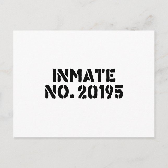 Häftling Nr. 20195 Postkarte (Vorderseite)