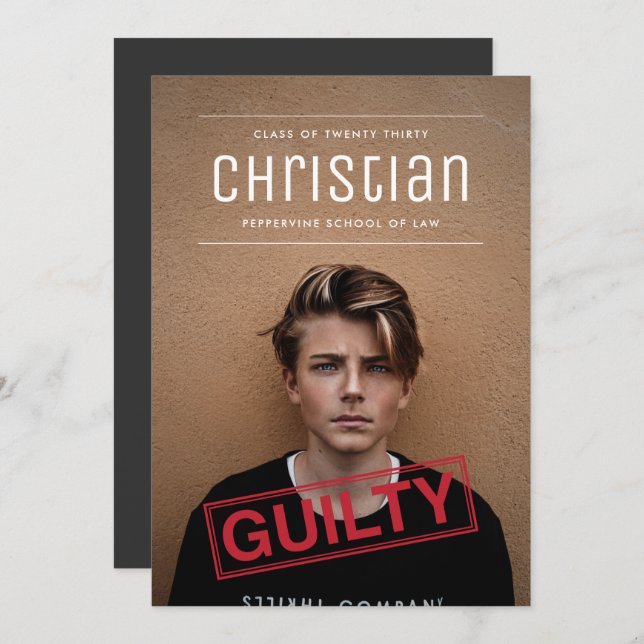 Haftpflicht als Anklage Abschluss Einladung (Vorne/Hinten)