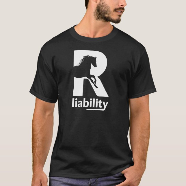 Haftung Pferdedesign R T-Shirt (Vorderseite)