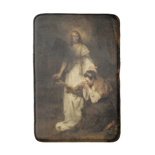 Hagar und der Engel (von Carel Fabritius) Badematte