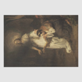 Hagar und der Engel (von Carel Fabritius) Seidenpapier