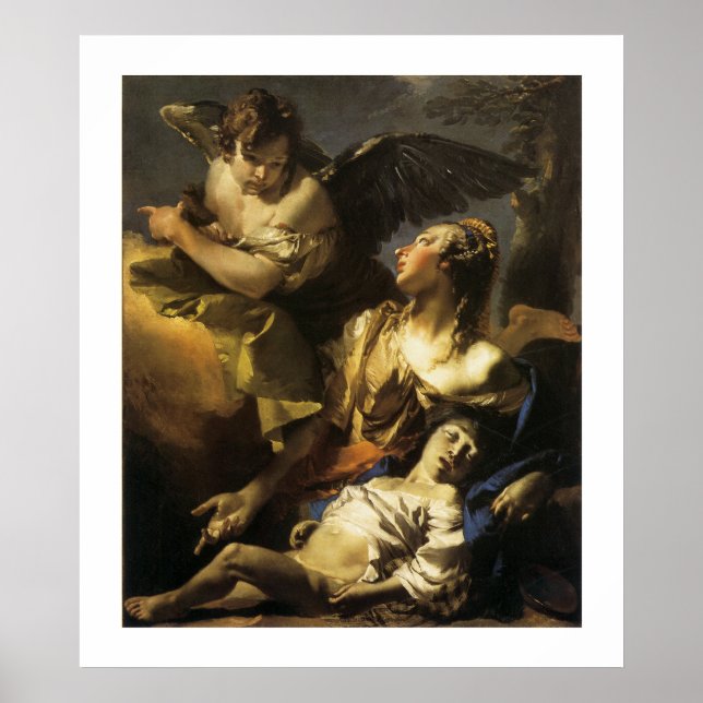 Hagar und Ismael in der Wildnis Poster (Vorne)