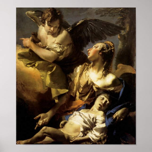 Hagar und Ismael in der Wildnis Poster (Vorne)