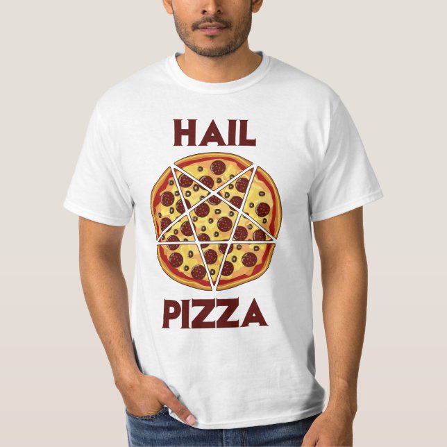 Hagel-Pizza T-Shirt (Vorderseite)