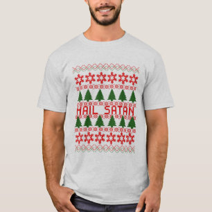 Hagel Satan hässliche Weihnachtsstrickjacke T-Shirt