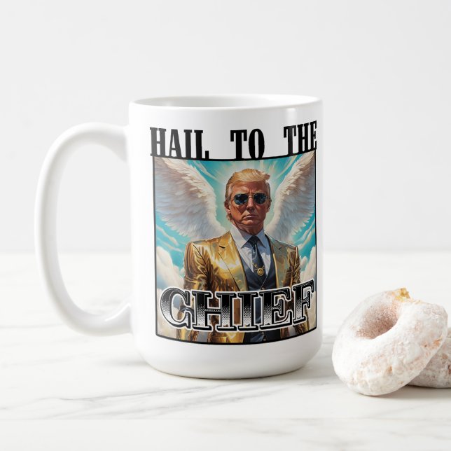 Hagel zum Chef - Trump 2024 Kaffeetasse (Mit Donut)