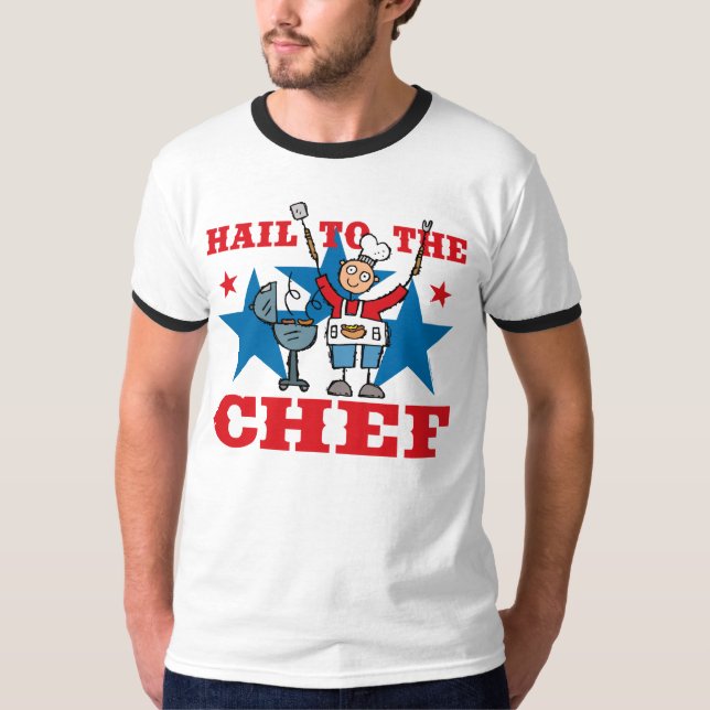 Hagel zum GRILLEN Koch T-Shirt (Vorderseite)