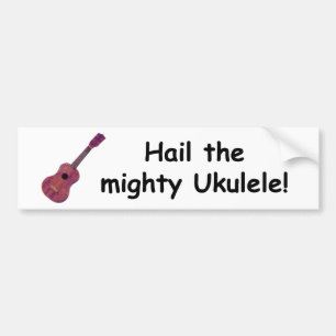 Hageln Sie den mächtigen Ukulele! Autoaufkleber