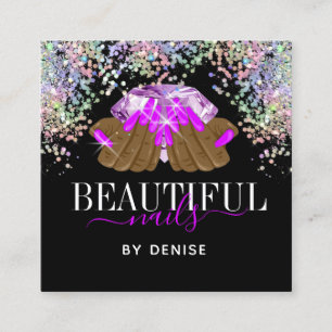 Hagelsalon Handnails-Technikerin Quadratische Visitenkarte