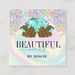 Hagelsalon Handnails-Technikerin Quadratische Visitenkarte