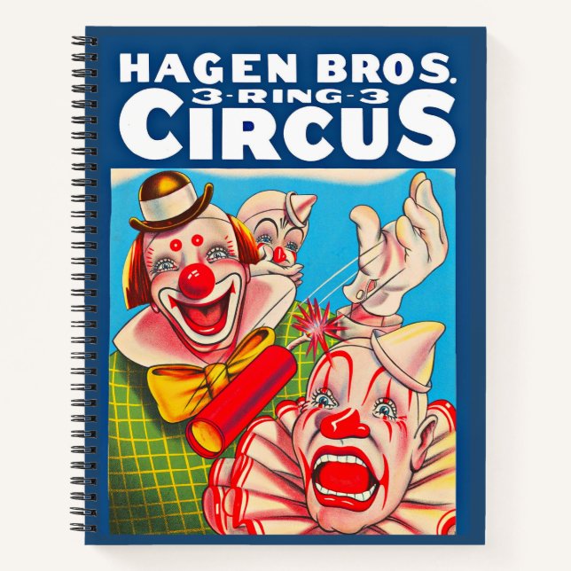 Hagen Brothers Circus Poster der 1950er Jahre Notizbuch (Vorderseite)