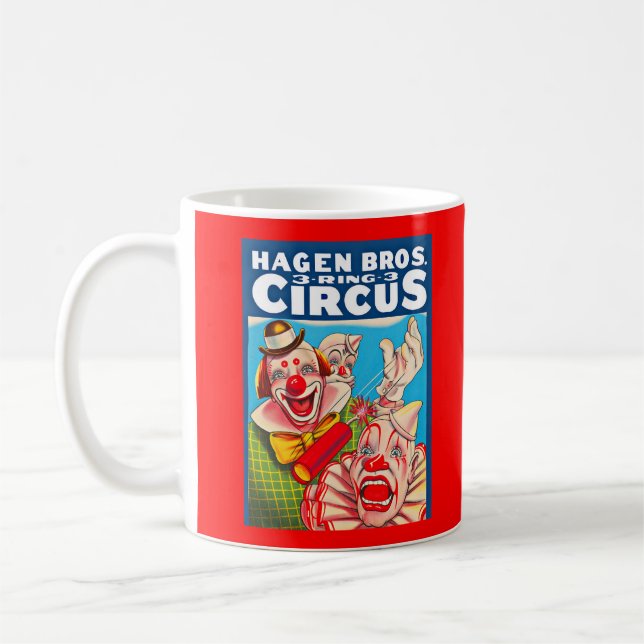 Hagen Brothers Circus-Poster der 50er Jahre Kaffeetasse (Links)