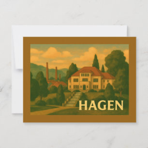 Hagen Deutschland Stadt Kunst Postkarte