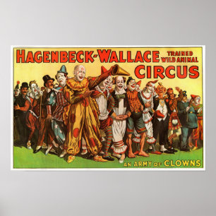 Hagenbeck Wallace Armee des Clowns-Plakats Poster