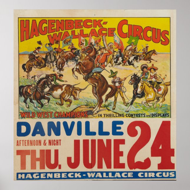 Hagenbeck-Wallace Circus Poster mit Snipe (Vorne)