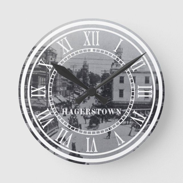 Hagerstown 1900 runde wanduhr (Vorderseite)
