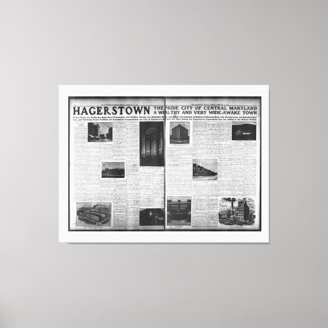 Hagerstown Featured in Washington Herald 1912 Leinwanddruck (Vorderseite)