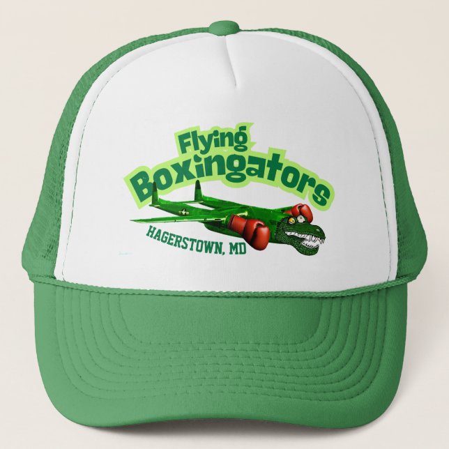 Hagerstown Flying Boxingators Hat Truckerkappe (Vorderseite)