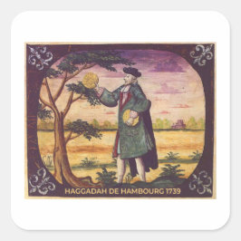 Haggada Passover Seder Pesach matzhah, Matzo Quadratischer Aufkleber