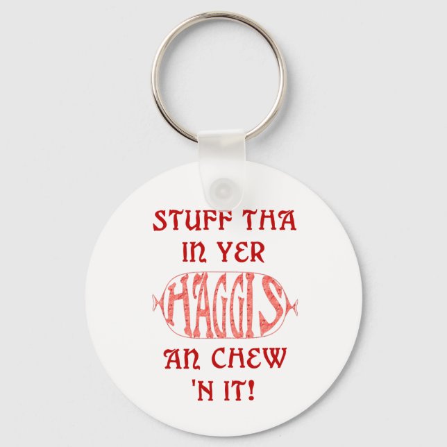 Haggis Funny Scottish Schlüsselanhänger (Vorderseite)