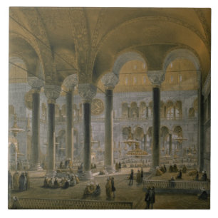 Haghia Sophia, Platte 6: der Nordnave, graviertes Fliese