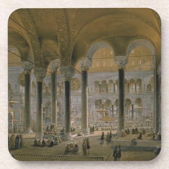 Haghia Sophia, Platte 6: der Nordnave, graviertes Getränkeuntersetzer (Vorderseite)