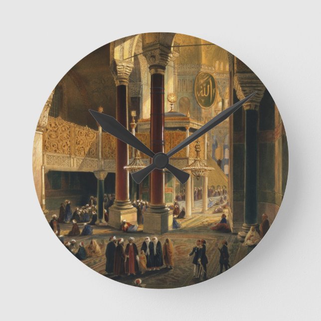 Haghia Sophia, Platte 8: Die Kaisergalerie und b Runde Wanduhr (Vorderseite)