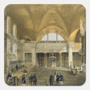 Haghia Sophia, Platte 9: die neue Kaisergalerie, Quadratischer Aufkleber