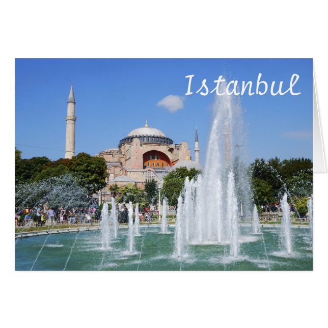 Hagia Sophia Grußkarte von Istanbul (Vorderseite (Horizontal))