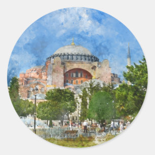 Hagia Sophia in Sultanahmet, Istanbul Runder Aufkleber
