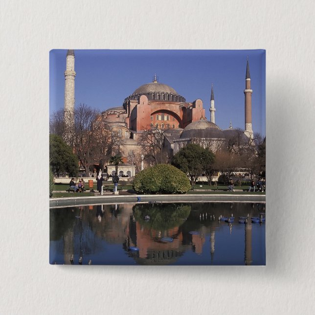 Hagia Sophia, Istanbul, Türkei Button (Vorderseite)