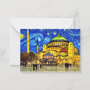 Hagia Sophia Moschee auf der Eid Mubarak Card Mitteilungskarte