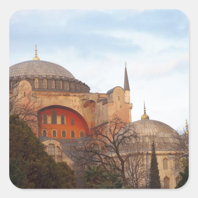 Hagia Sophia wird vom byzantinischen Quadratischer Aufkleber (Vorderseite)