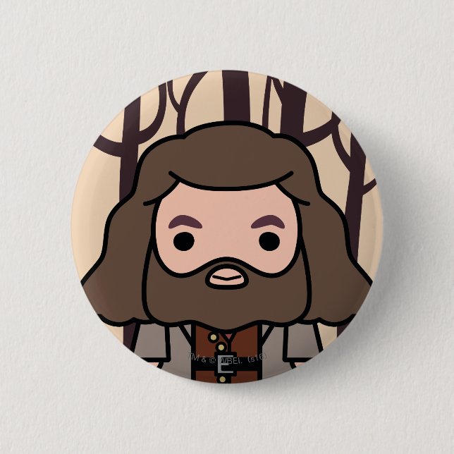 Hagrid Cartoon Character Art Button (Vorderseite)
