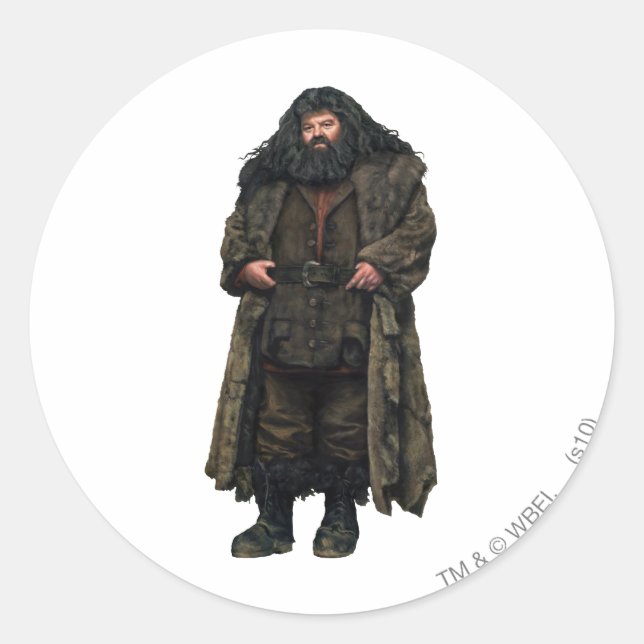 Hagrid Runder Aufkleber (Vorderseite)